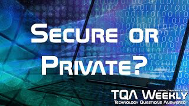 Steve Smith provides the basis for an important discussion, secure or private?