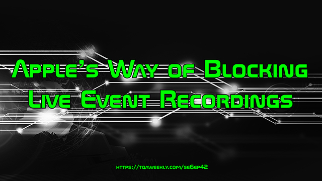 Steve Smith talks about Apple's new patent that would allow concert halls, theaters, artists, etc. the ability to prevent you from recording the show. 